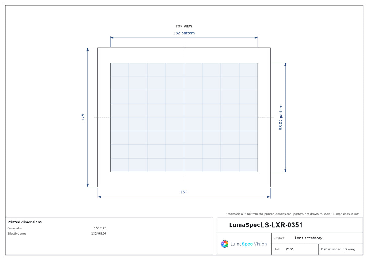 LS-LXR-0351 dimensions (mm)