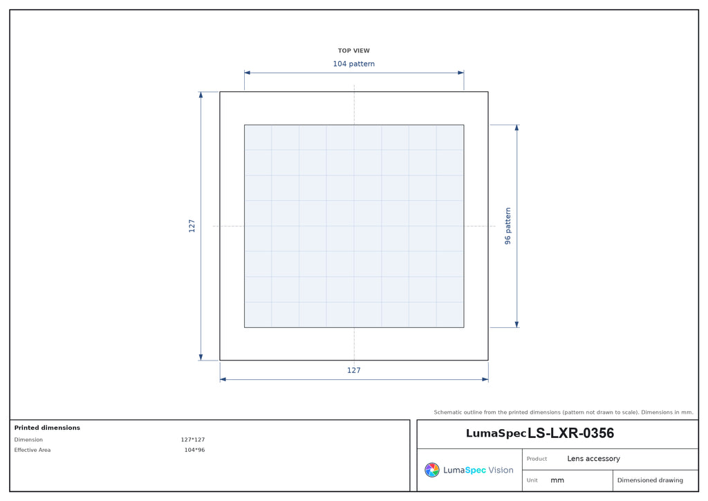 LS-LXR-0356 dimensions (mm)