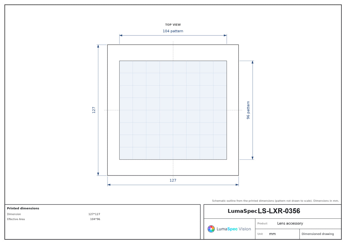 LS-LXR-0356 dimensions (mm)
