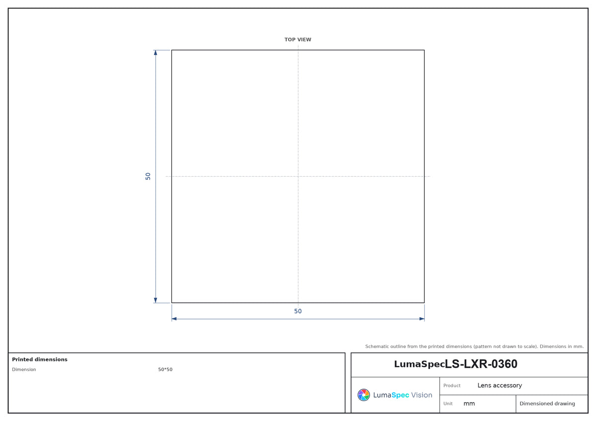 LS-LXR-0360 dimensions (mm)