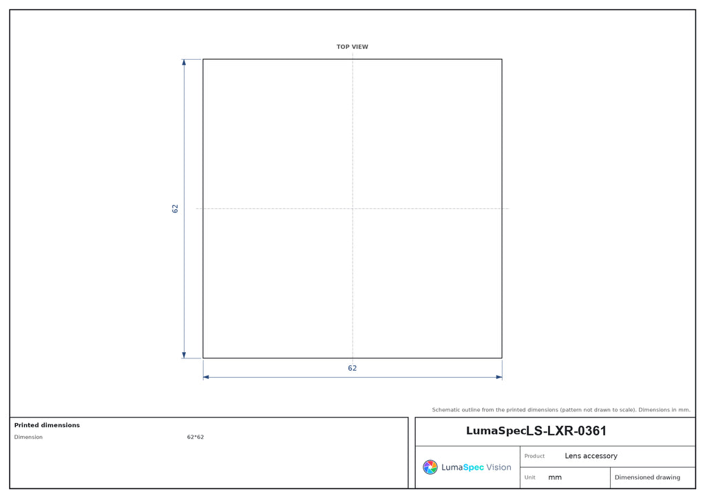LS-LXR-0361 dimensions (mm)