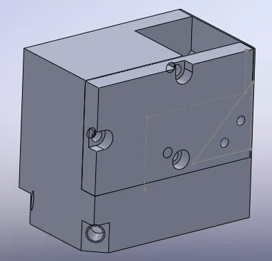 Double-fold prism for telecentric lenses, 19 mm axis offset, 37.7 mm optical path