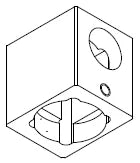 90-degree turning prism for telecentric lenses, 30 mm optical path