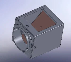 90-degree turning prism for telecentric lenses, 36 mm optical path