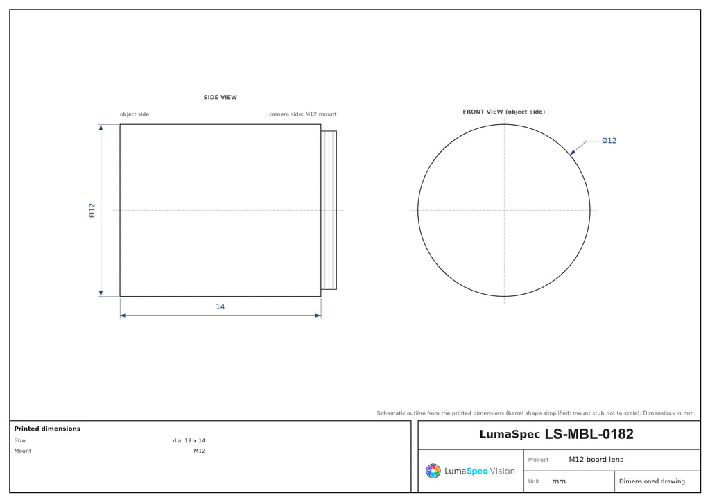 LS-MBL-0182 dimensions (mm)