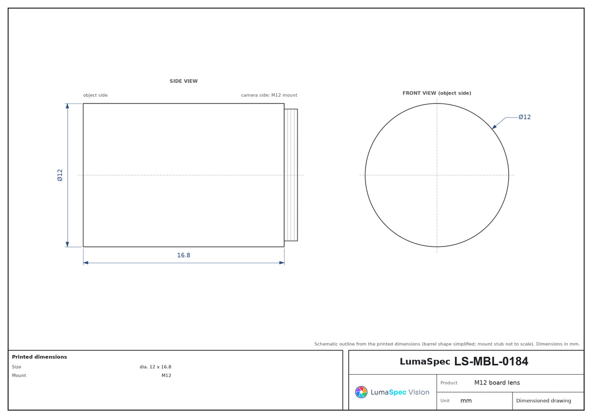 LS-MBL-0184 dimensions (mm)