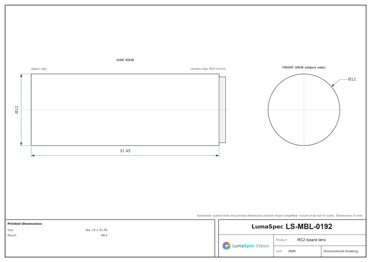 LS-MBL-0192 dimensions (mm)