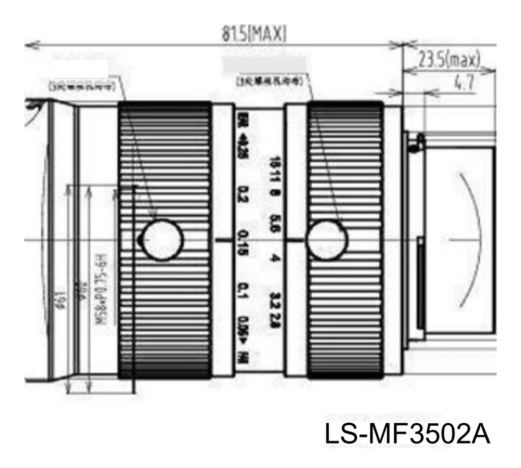 LS-MF3502A dimensions (mm)