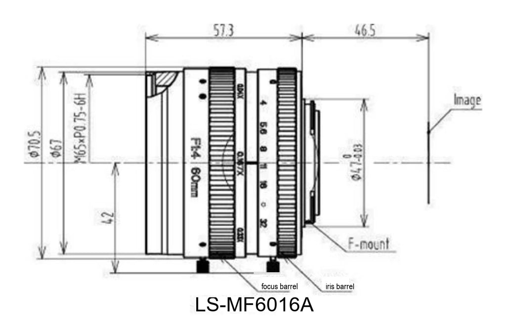 LS-MF6016A dimensions (mm)