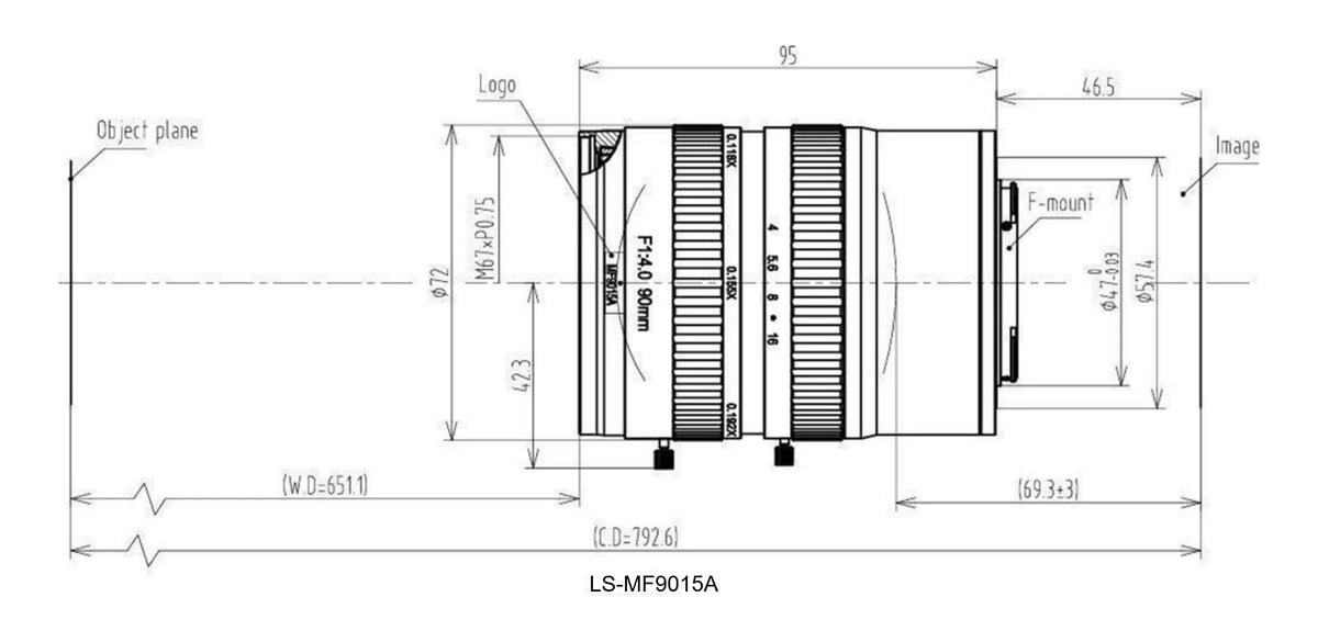 LS-MF9015A dimensions (mm)