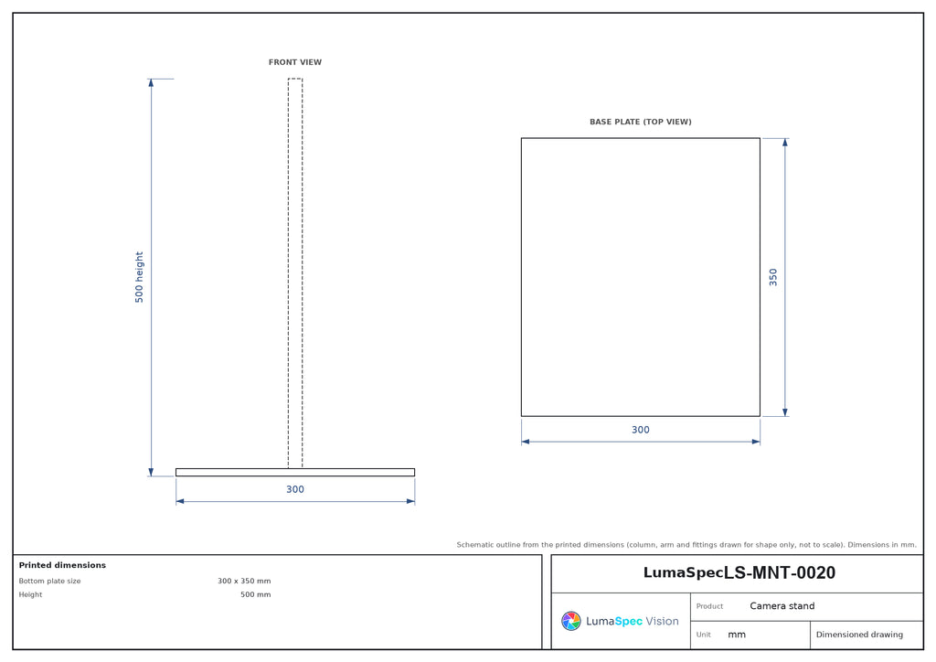 LS-MNT-0020 dimensions (mm)