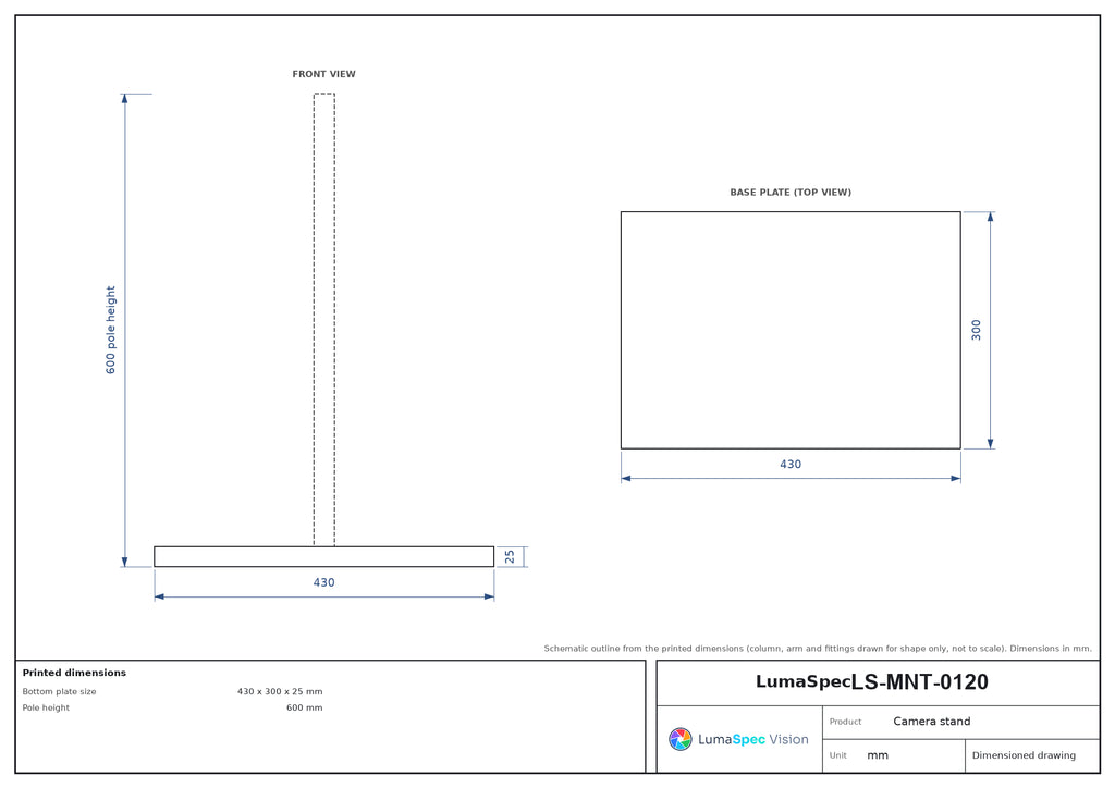 LS-MNT-0120 dimensions (mm)