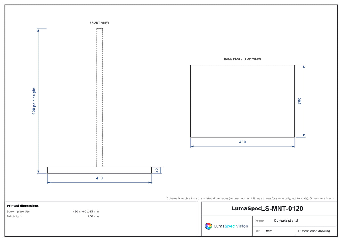 LS-MNT-0120 dimensions (mm)