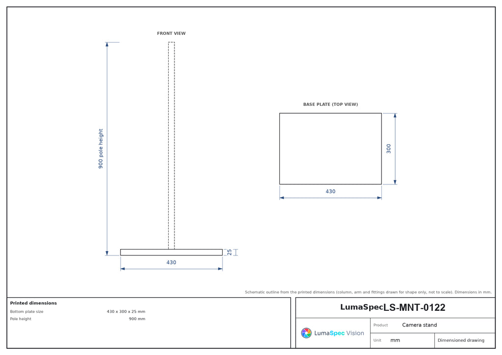 LS-MNT-0122 dimensions (mm)