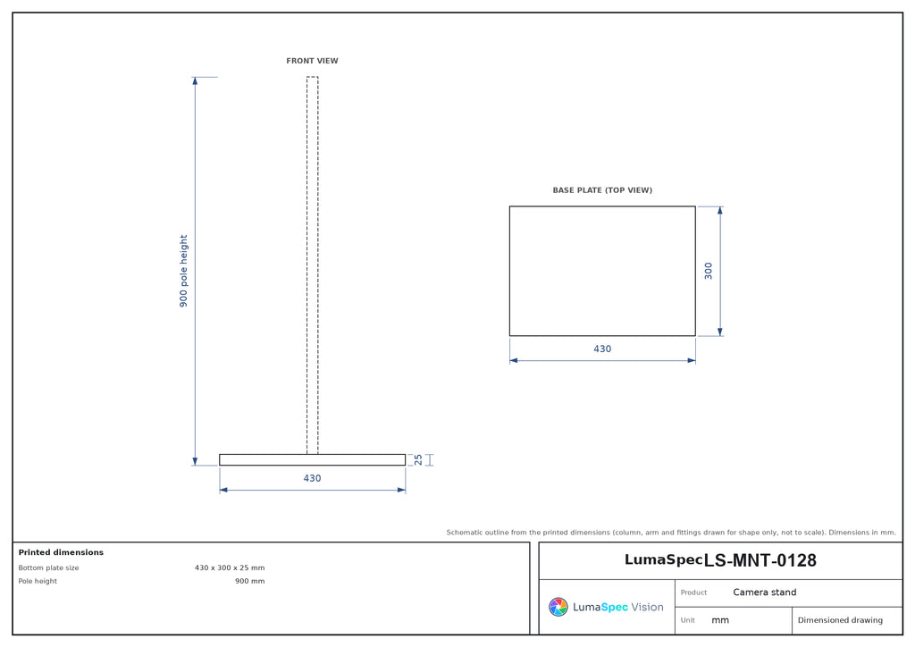 LS-MNT-0128 dimensions (mm)