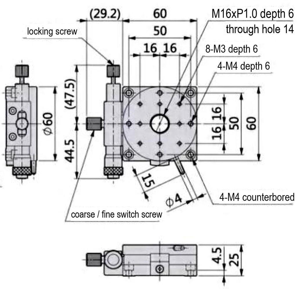 LS-MNT-0170 dimensions (mm)