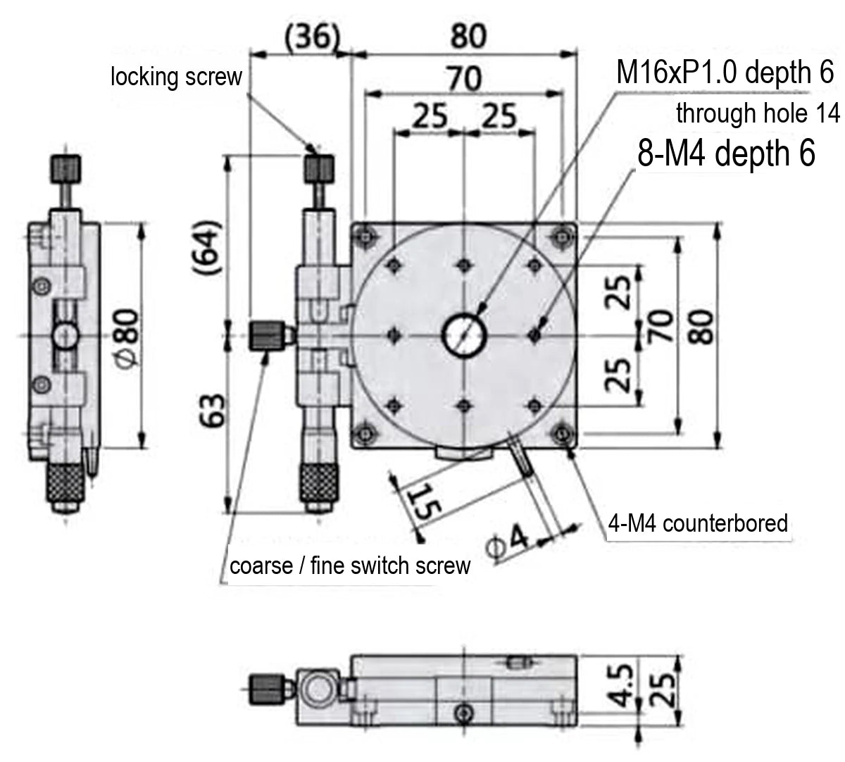 LS-MNT-0171 dimensions (mm)