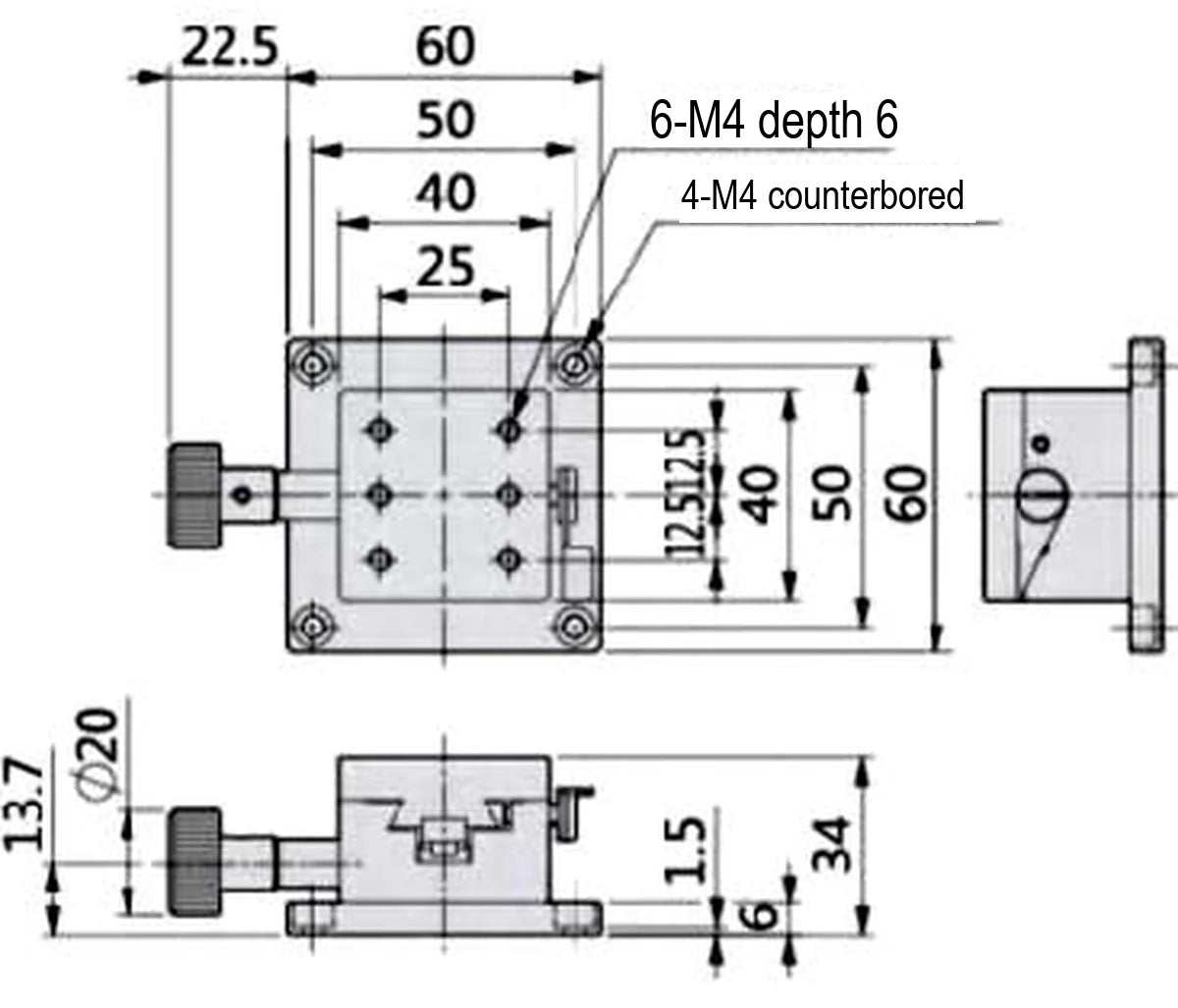 LS-MNT-0198 dimensions (mm)