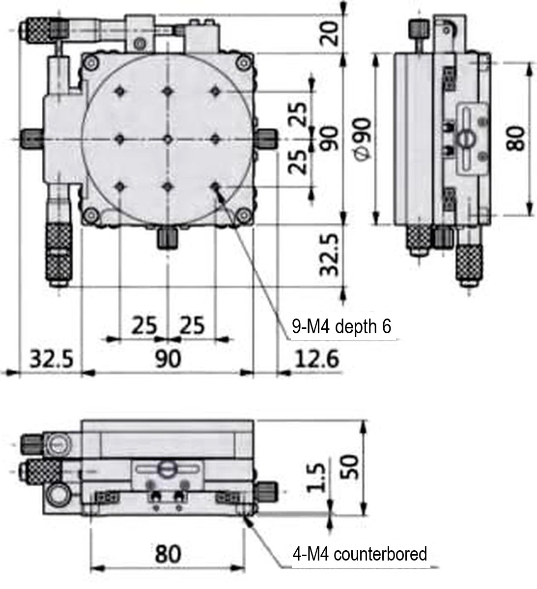 LS-MNT-0217 dimensions (mm)