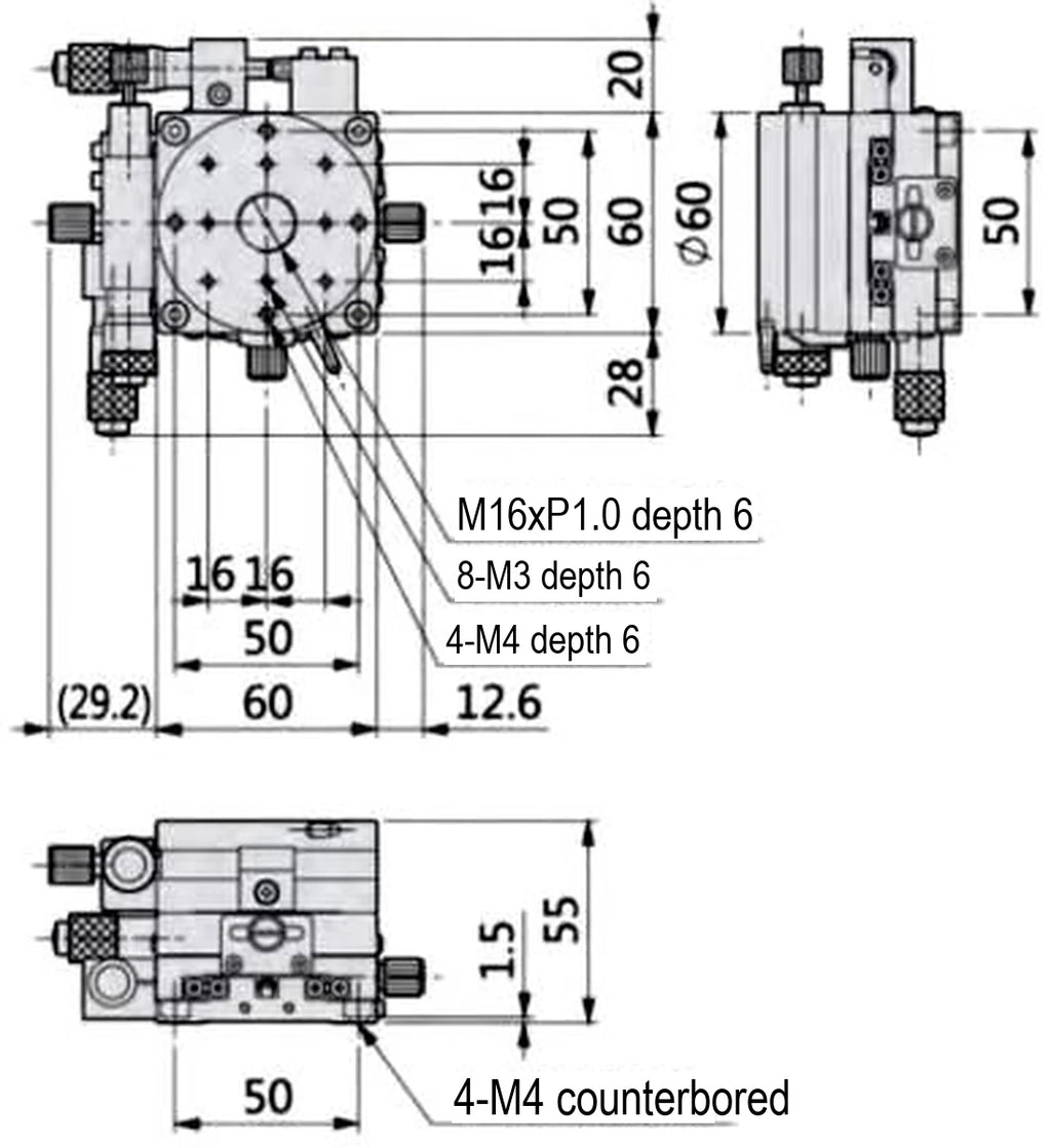 LS-MNT-0220 dimensions (mm)