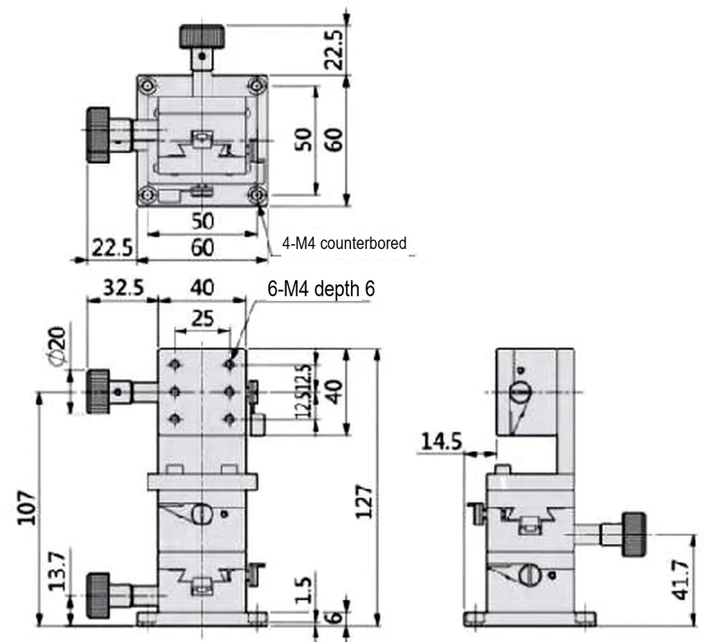 LS-MNT-0224 dimensions (mm)