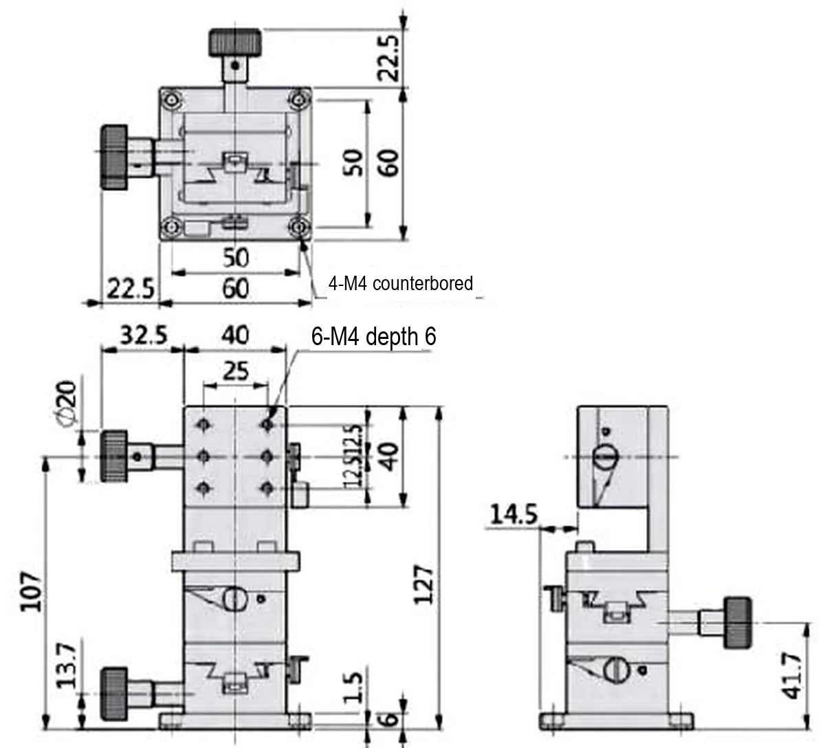 LS-MNT-0224 dimensions (mm)