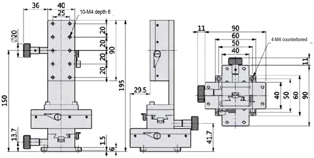 LS-MNT-0226 dimensions (mm)