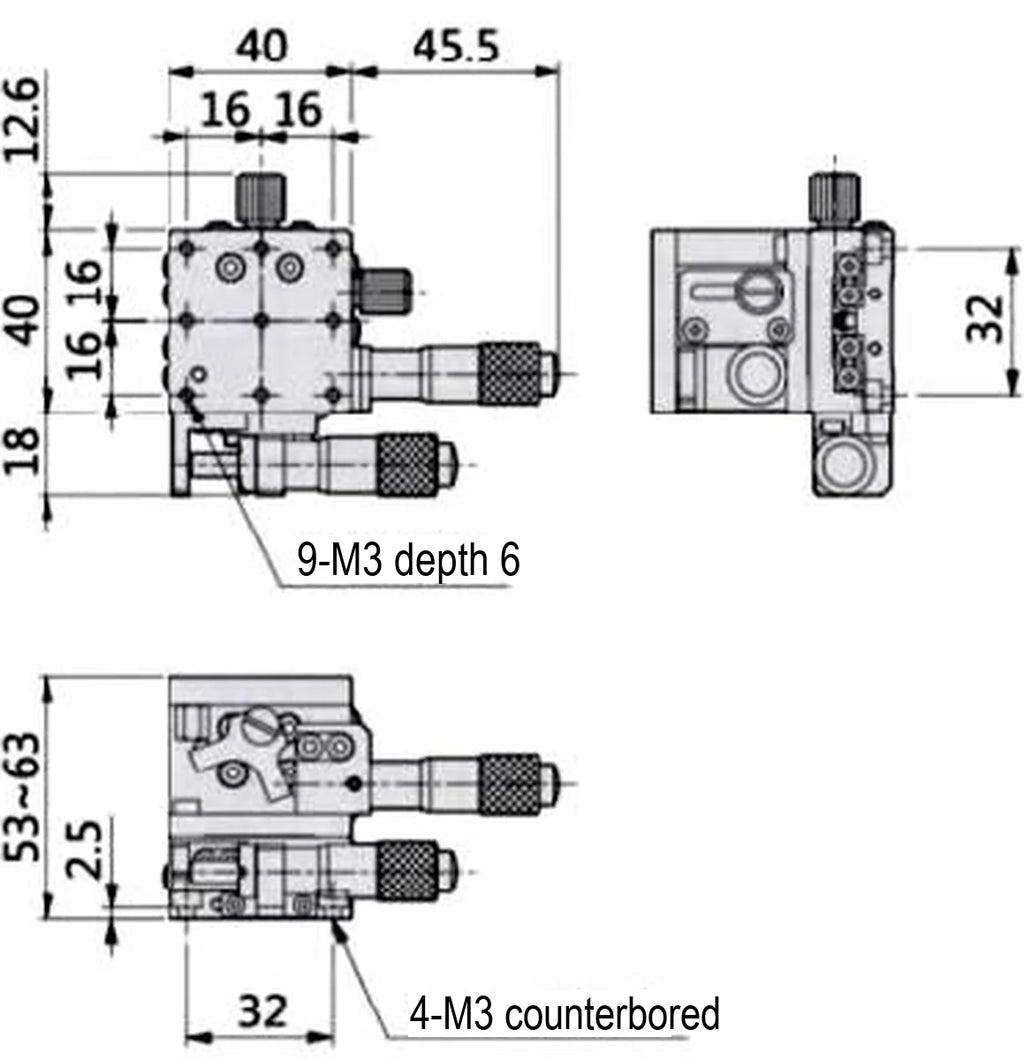 LS-MNT-0232 dimensions (mm)