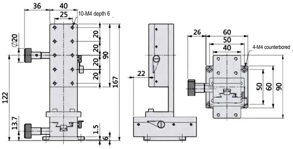 LS-MNT-0241 dimensions (mm)