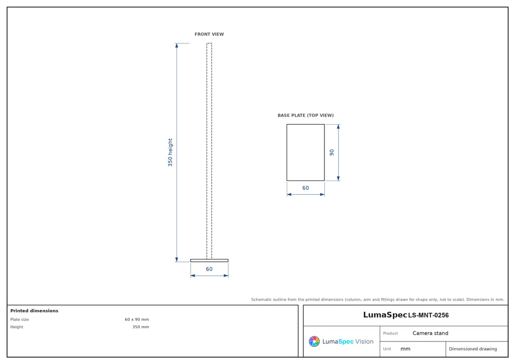 LS-MNT-0256 dimensions (mm)