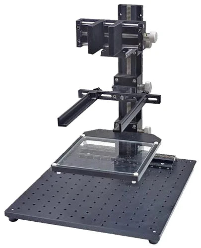 Machine vision camera stand with glass tray, height 1000 mm, 250 x 300 mm base (LS-MNT-0074)