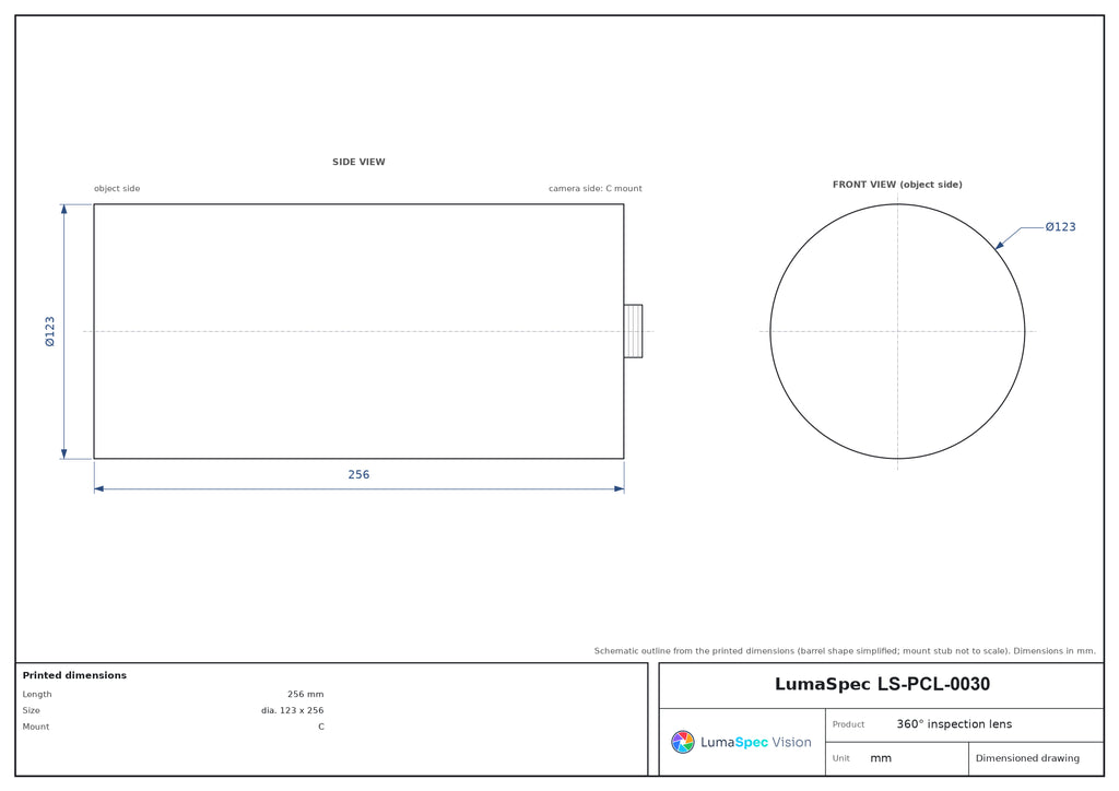 LS-PCL-0030 dimensions (mm)