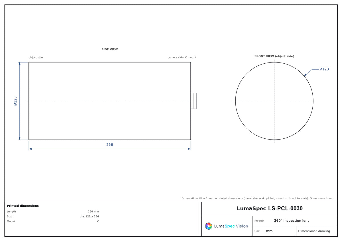 LS-PCL-0030 dimensions (mm)