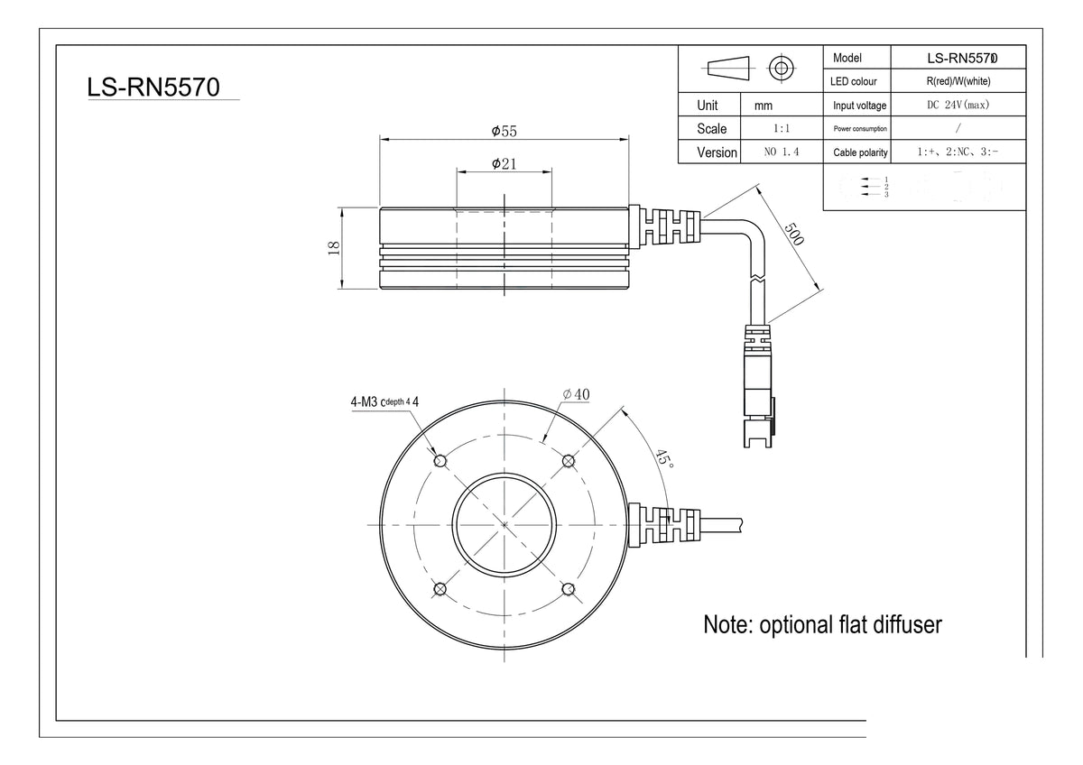 LS-RN5570 dimensions (mm)