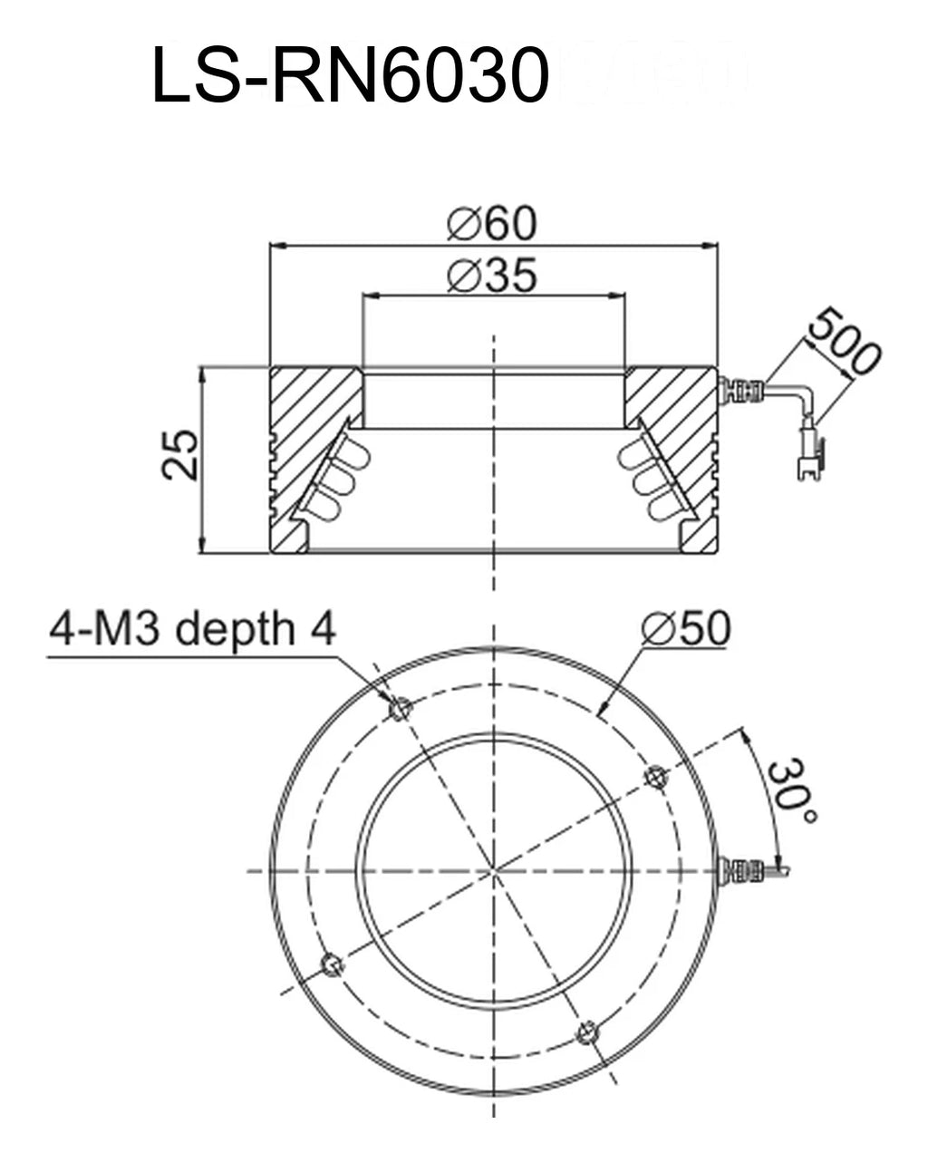 LS-RN6030 dimensions (mm)
