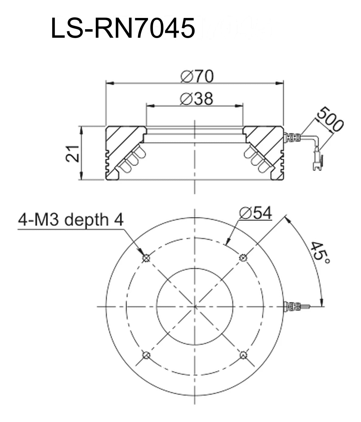 LS-RN7045 dimensions (mm)