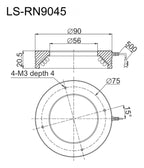 LS-RN9045 dimensions (mm)