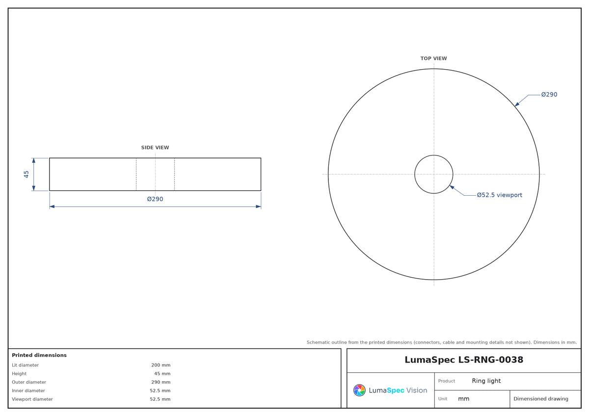 LS-RNG-0038 dimensions (mm)