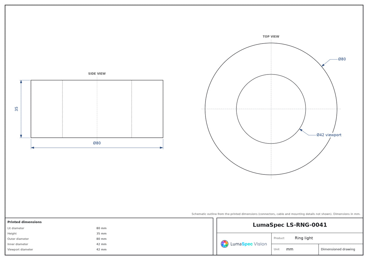 LS-RNG-0041 dimensions (mm)