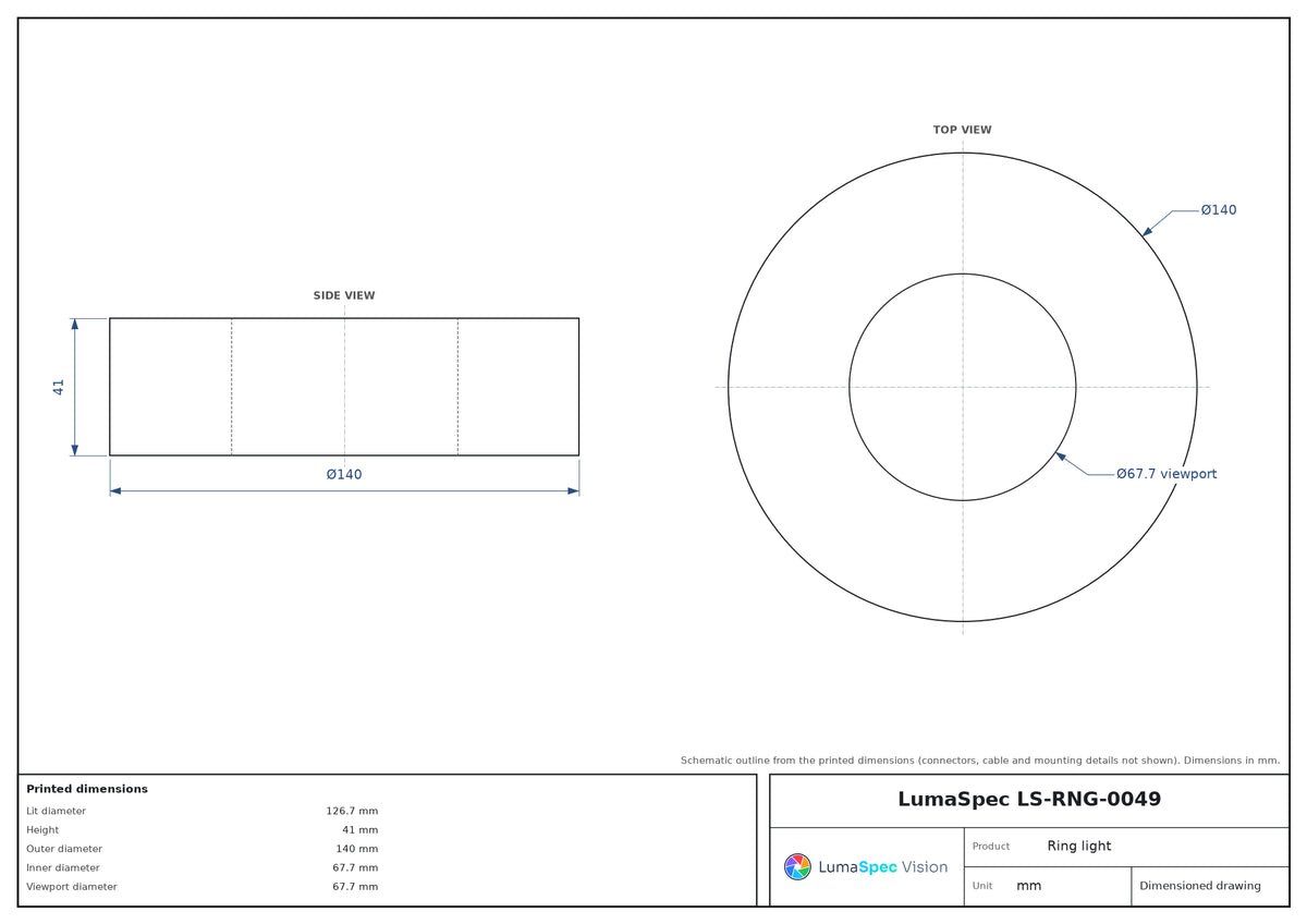 LS-RNG-0049 dimensions (mm)