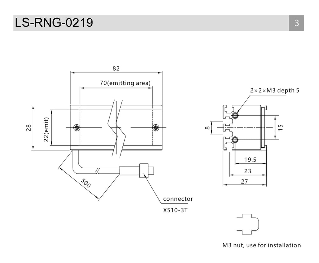 LS-RNG-0219 dimensions (mm)