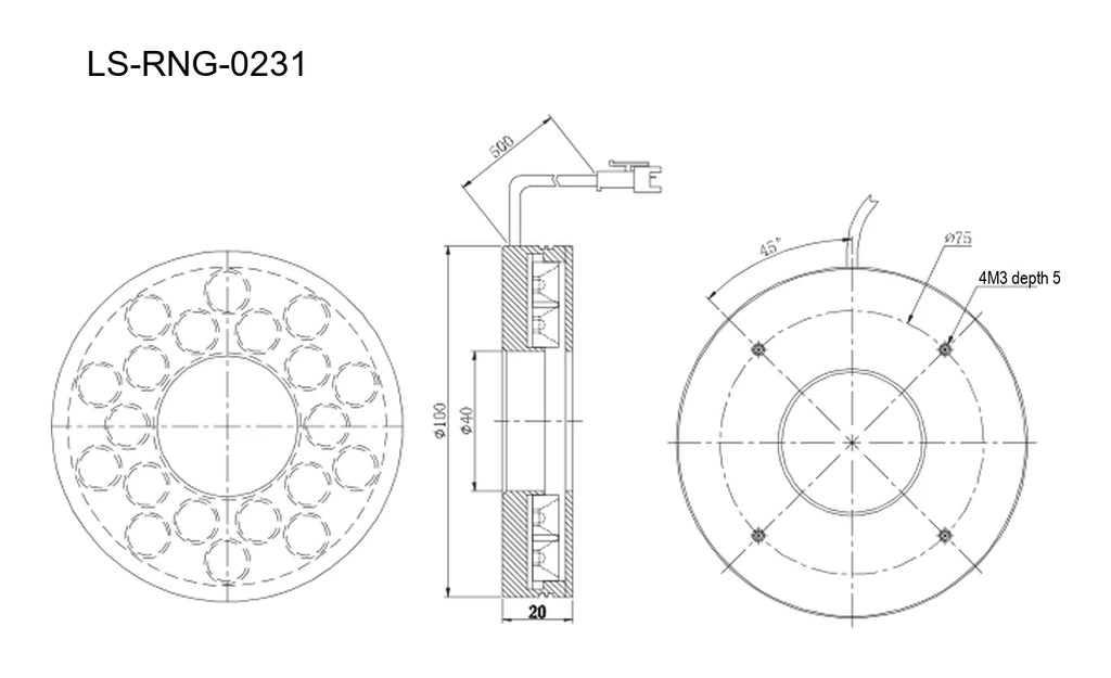 LS-RNG-0231 dimensions (mm)
