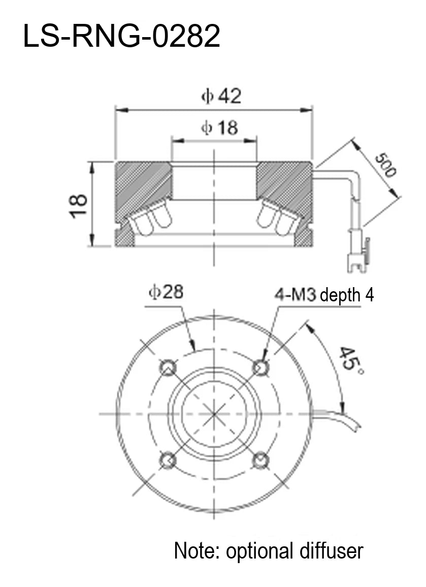 LS-RNG-0282 dimensions (mm)
