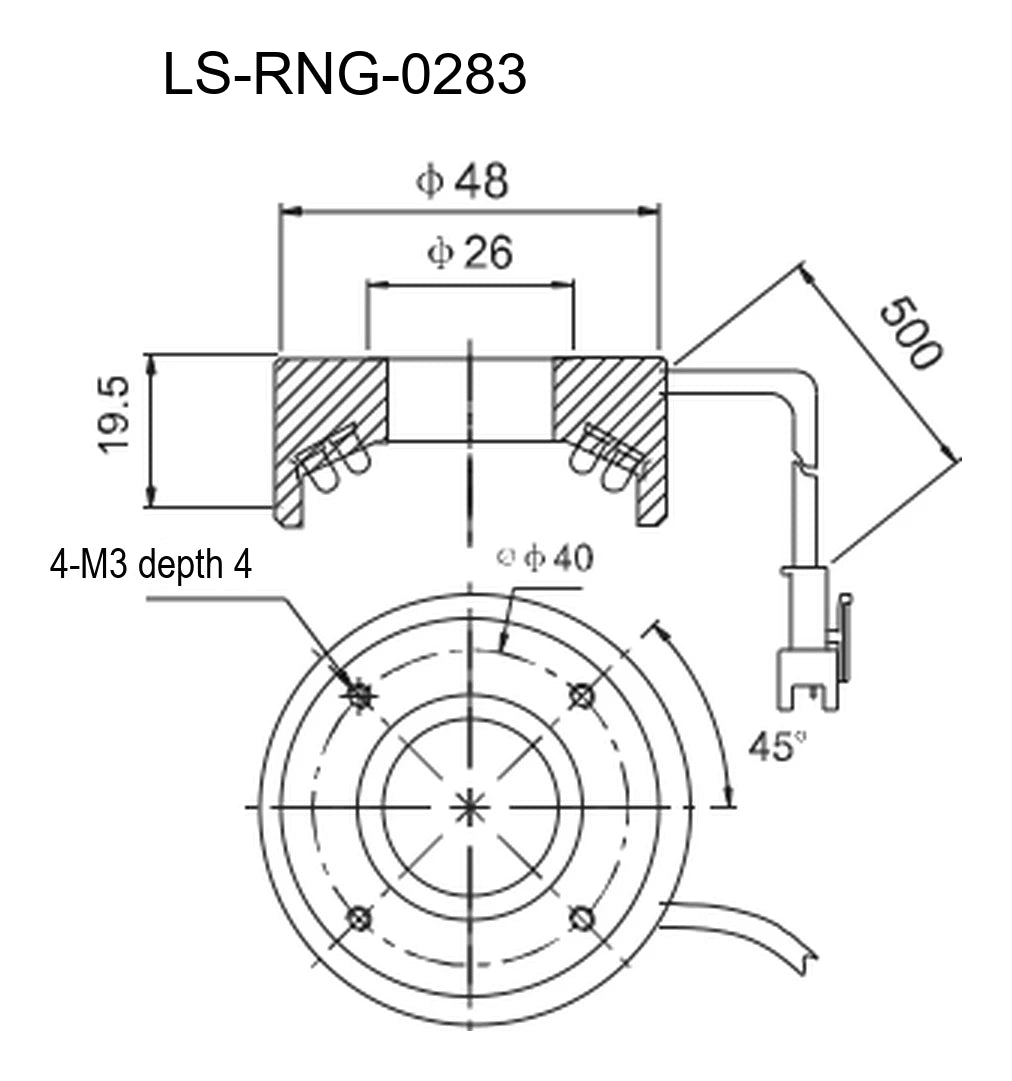LS-RNG-0283 dimensions (mm)
