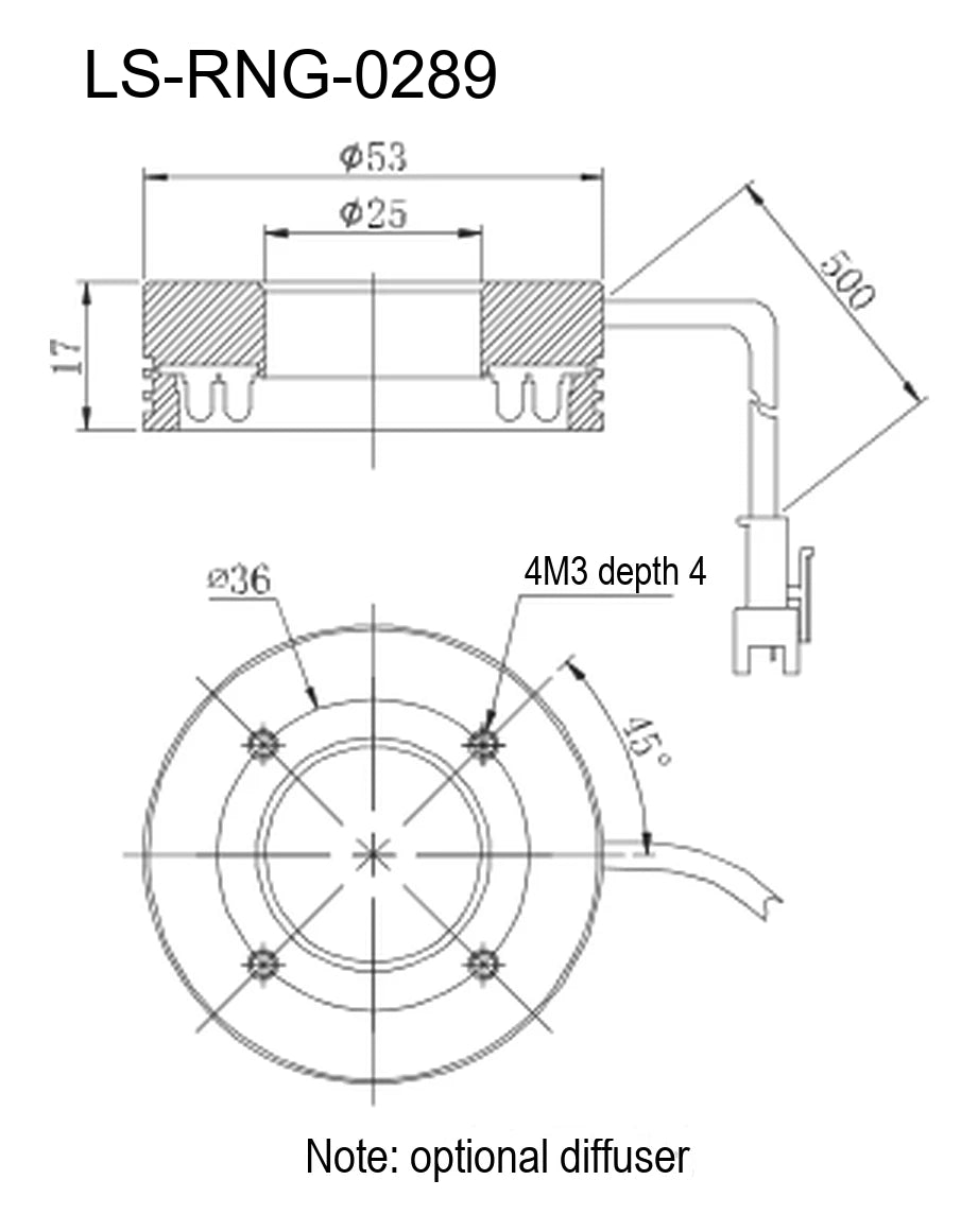 LS-RNG-0289 dimensions (mm)