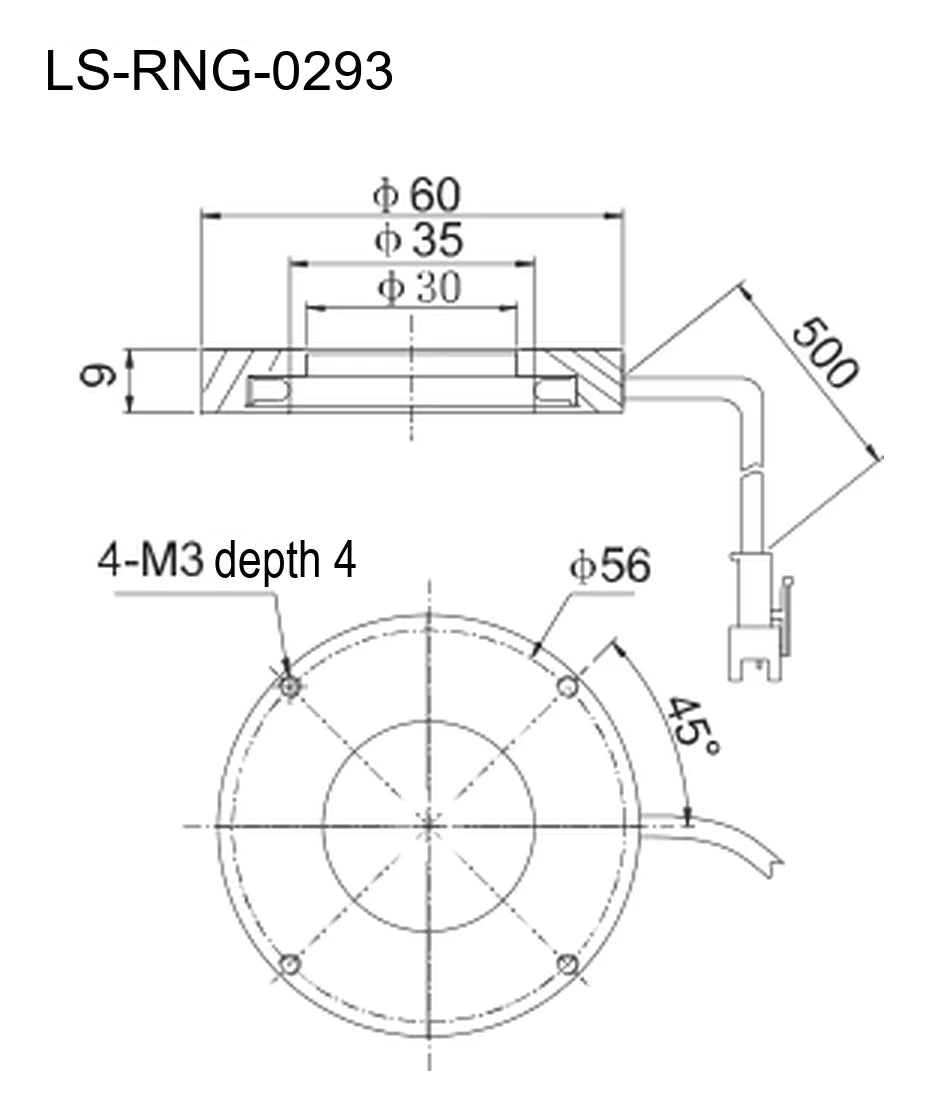 LS-RNG-0293 dimensions (mm)