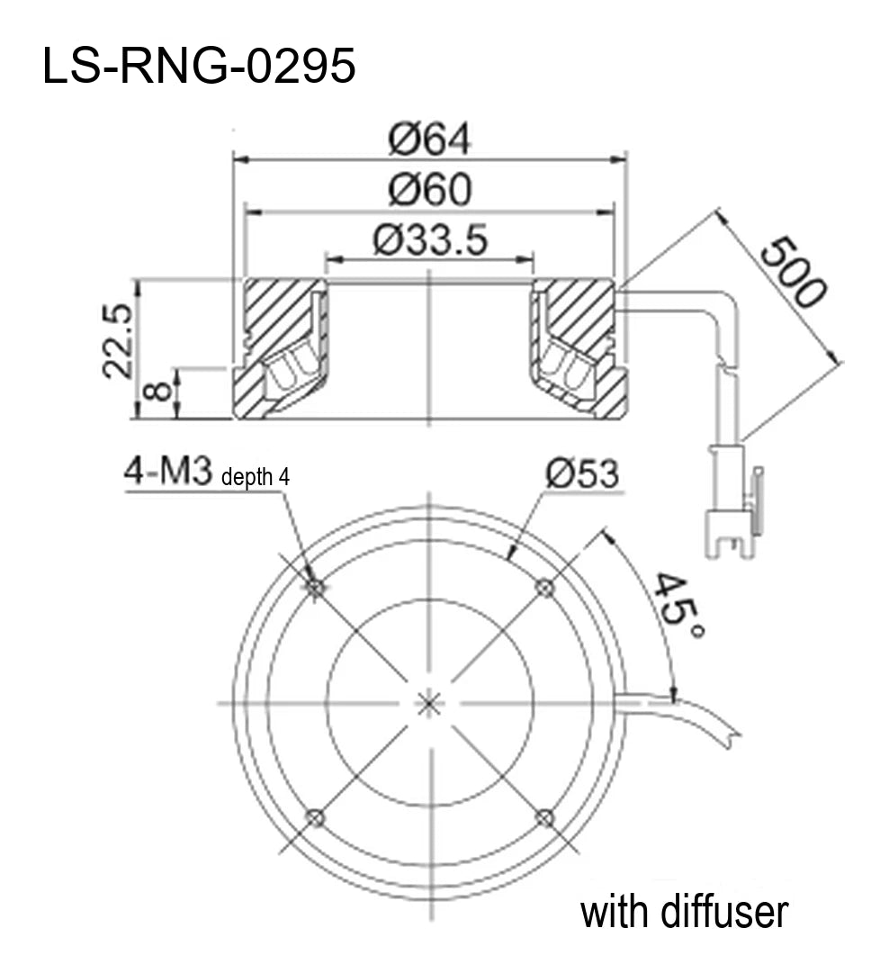 LS-RNG-0295 dimensions (mm)