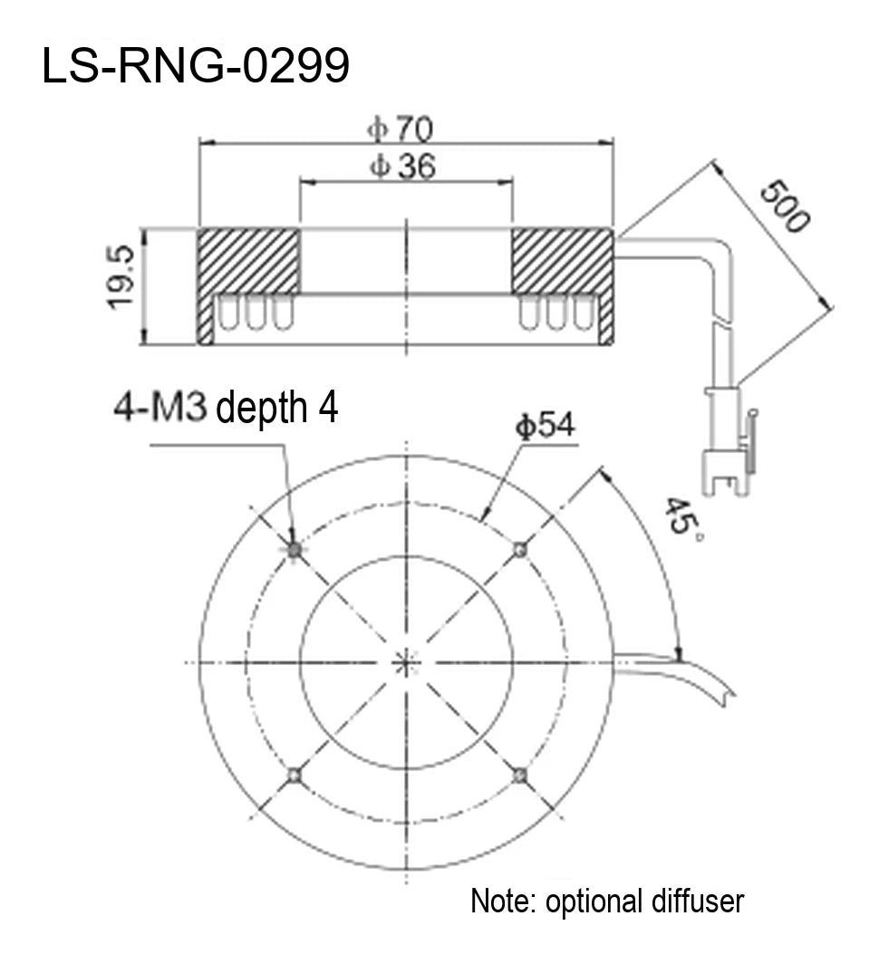 LS-RNG-0299 dimensions (mm)