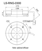 LS-RNG-0300 dimensions (mm)