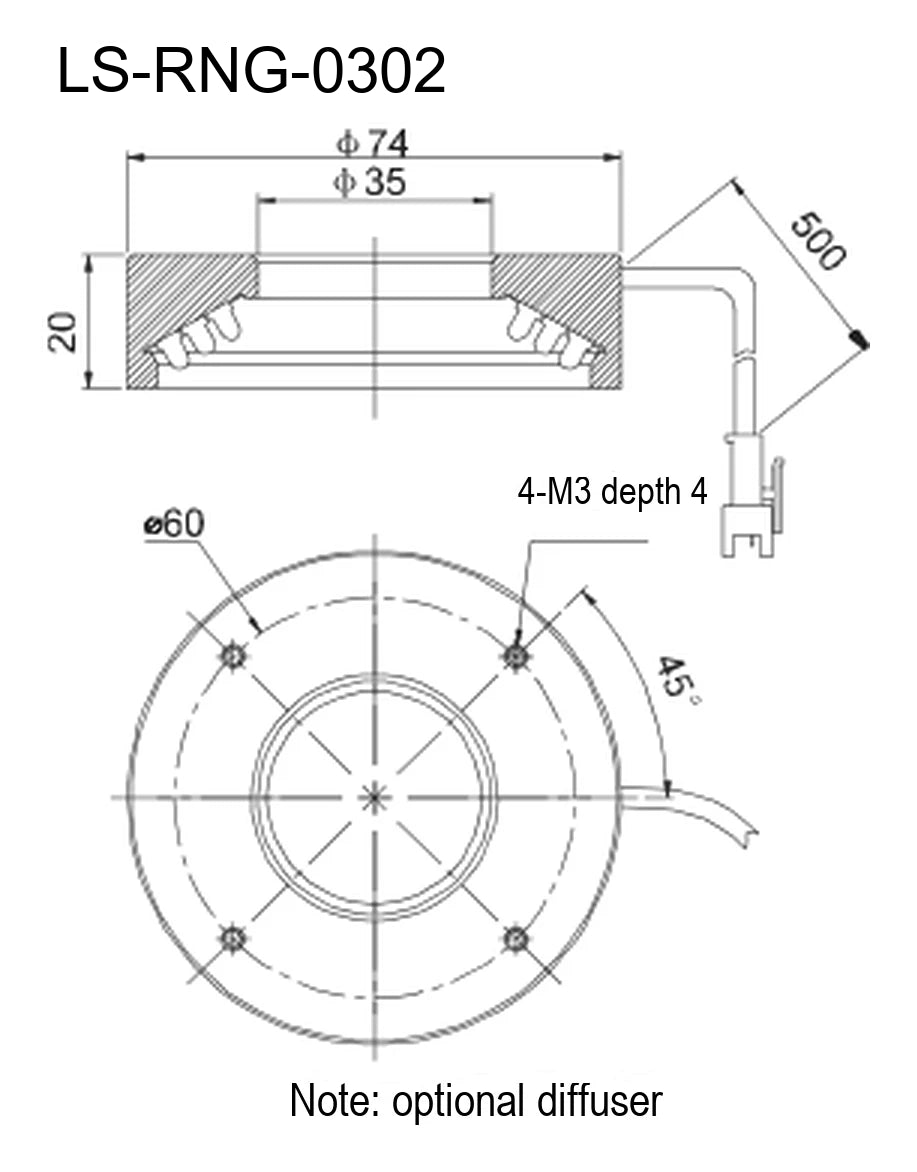 LS-RNG-0302 dimensions (mm)